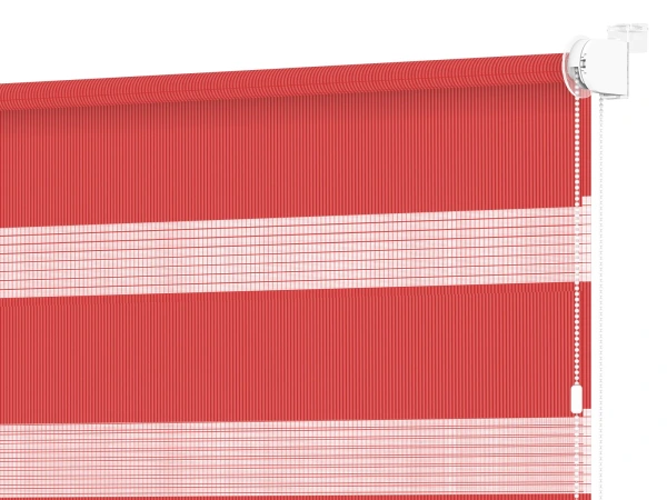 Jaluzele cu role MINI - zi și noapte - material Bahama 1804 - roșu