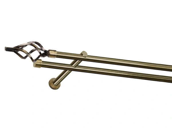 Garniža 19x19mm - drážková tyč - 2rady - GUĽA AZUR - antik 1