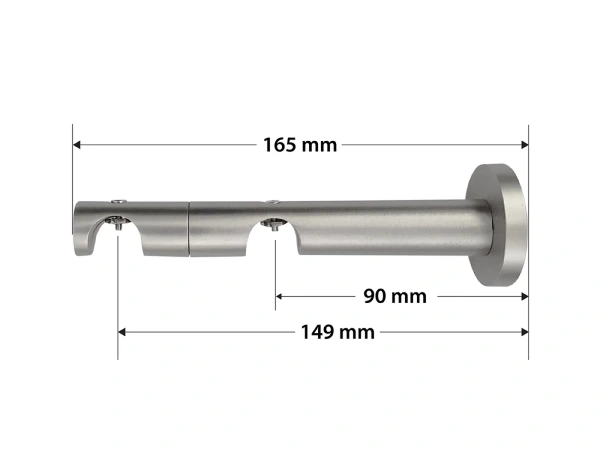 Garniža 19x19mm - drážková tyč - 2rady - VENEZIA - satin 3