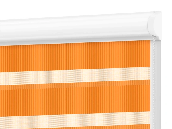 Jaluzele cu role SWING PREMIUM - zi și noapte - material Bahama 1802 - portocaliu