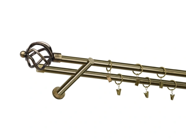 Garniža 19x19mm - 2rady - SPIRAL - antik