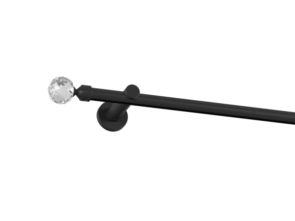 Garniža 19mm drážková tyč - 1rad - GUĽA CRYSTAL - čierna 1