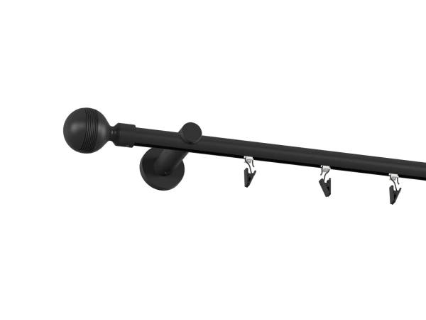 Garniža 19mm drážková tyč - 1rad - GABI - čierna 2