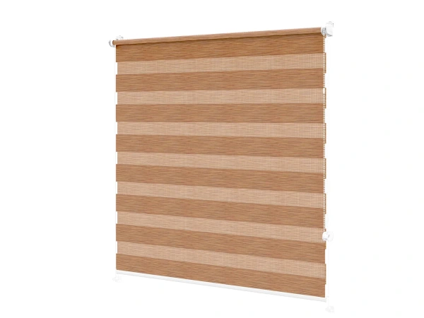 Rolete MINI+ zi-noapte - material Mauritius 65 - maro (stejar auriu) 2