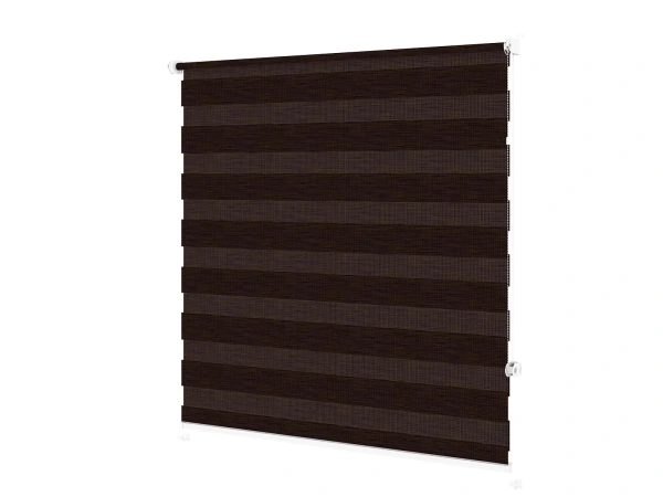 Roleta MINI - deň a noc - látka Maurícius 66 - tmavo hnedá (wenge) 2