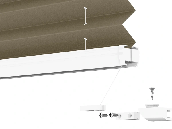 Plisé rolety LUX - látka Dark Coffee 11198 - BLACKOUT (zatemňujúca) 9