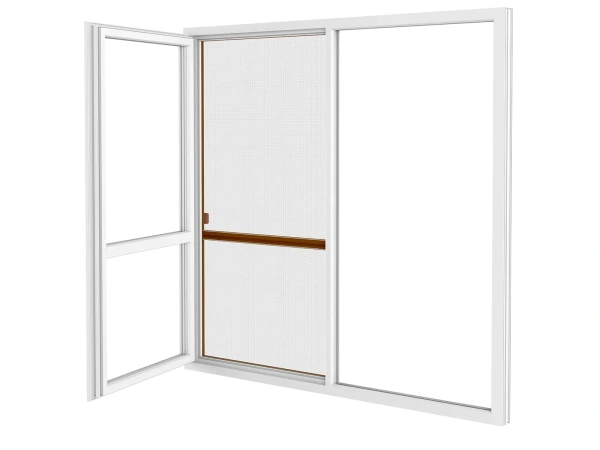 Siete proti hmyzu na DVERE - posuvné - DUB ZLATÝ - drevoimitácia - s priečkou 3