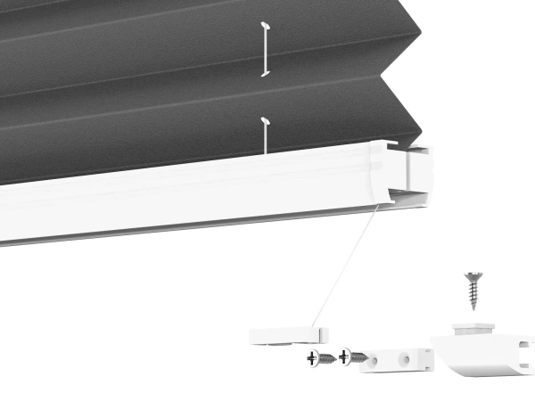 Plisé rolety LUX - látka Asphalt 11196 - BLACKOUT (zatemňujúca) 9