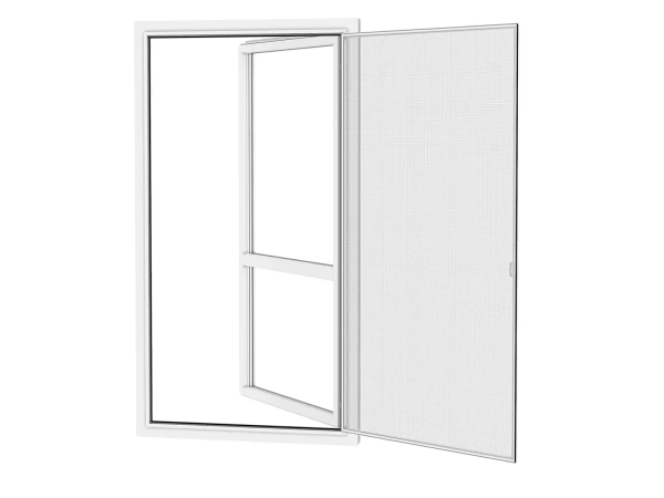 Siete proti hmyzu na DVERE - pántové v ráme SMART - BIELA - RAL 9016 - bez priečky 2
