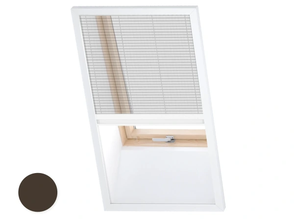 Plase anti-insecte pentru FERESTRE DE MANSARDĂ - PLISSE LITE - MARO ÎNCHIS - RAL 8019