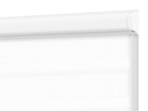 Roleta SWING LITE - deň a noc - látka Zakynthos 01 - biela