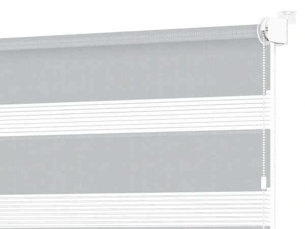 Roleta MINI - deň a noc - látka Zakynthos 12 - sivá