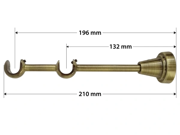 Garniža 16x16mm - 2rady - LIST VEĽKÝ - antik 4