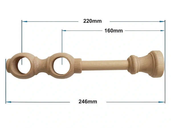 Garniža drevená 28x28mm dvojradová - BUK 2