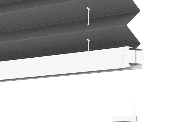 Plisé rolety LUX - látka Asphalt 11196 - BLACKOUT (zatemňujúca) 6