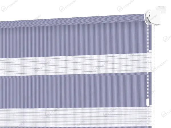 Roleta MINI - deň a noc - látka Bahama 1808 - modrá