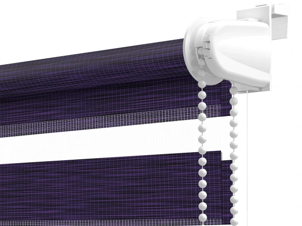 Rolete MINI+ zi-noapte - material Mauritius 68 - violet închis (decor negru) 3