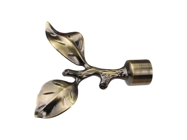 Garniža 19x19mm - drážková tyč - 2rady - LIST ROSE - antik 2