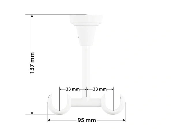 Garniža 19x19mm obyčajná tyč - 2rady - VALEC - čierno biela 5