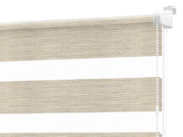 Rolete MINI+ zi-noapte - material Mauritius 69 - bej (decor negru)