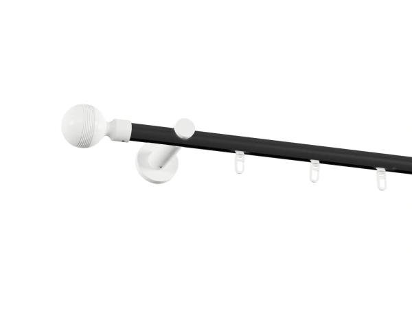 Garniža 19mm drážková tyč - 1rad - GABI - čierno biela