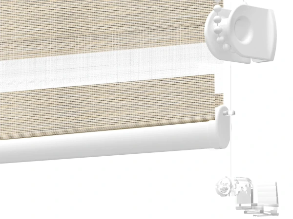 Rolete MINI+ zi-noapte - material Mauritius 69 - bej (decor negru) 4