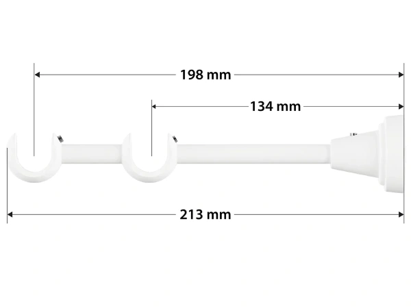Garniža 19x19mm obyčajná tyč - 2rady - VALEC - čierno biela 4