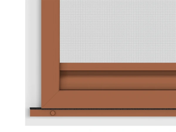 Siete proti hmyzu na DVERE - posuvné - HNEDÁ - RAL 8003 - bez priečky 8