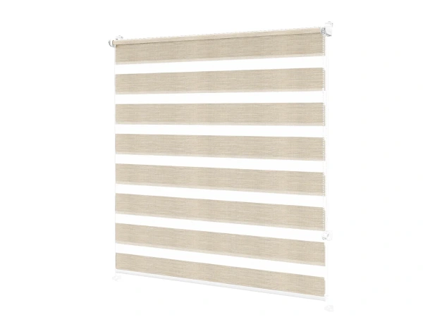 Rolete MINI+ zi-noapte - material Mauritius 69 - bej (decor negru) 1