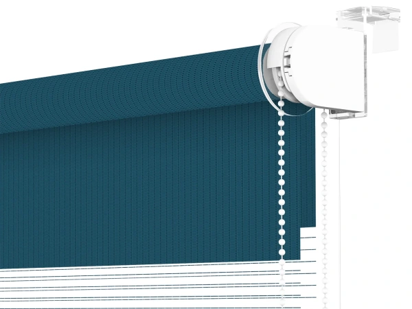 Roleta MINI - deň a noc - látka Zakynthos 21 - nočná modrá 3