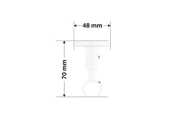 Garniža 19mm drážková tyč - 1rad - TECHNO - biela 5