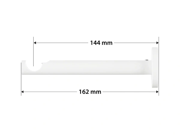 Garniža 19mm obyčajná tyč - 1rad - VALEC - biela 3