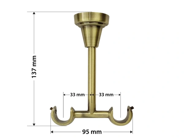 Garniža 19x19mm - 2rady - PULLO - antik 5