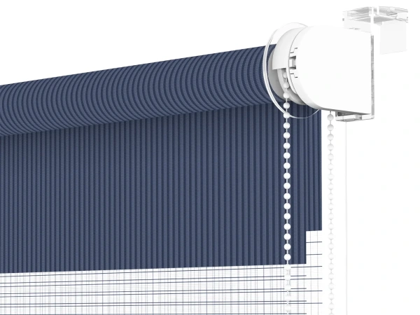 Roleta MINI - deň a noc - látka Bahama 1810 - tmavo modrá 3