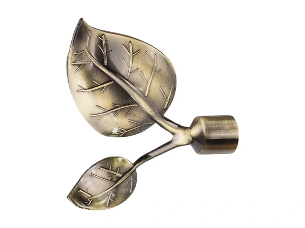 Garniža 19mm - drážková tyč - 1rad - LIST VEĽKÝ - antik 2