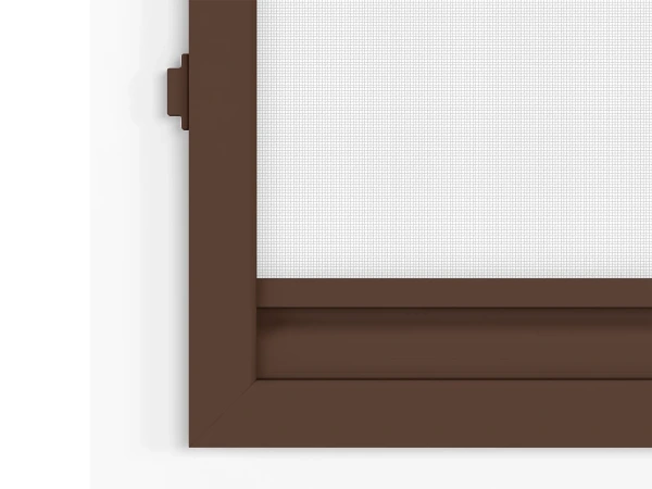 Siete proti hmyzu na DVERE - pántové - TMAVOHNEDÁ - RAL 8019 - bez priečky 7