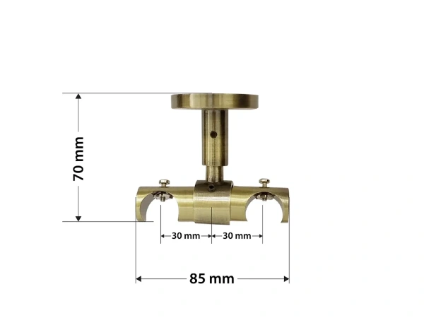 Garniža 19x19mm - drážková tyč - 2rady - CRYSTAL CONE - antik 4