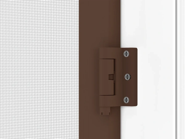 Siete proti hmyzu na DVERE - pántové - TMAVOHNEDÁ - RAL 8019 - bez priečky 10