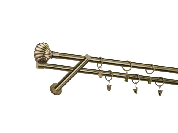 Garniža 16x16mm - 2rady - MUŠĽA - antik