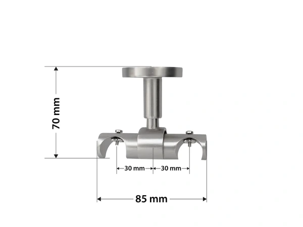 Garniža 19x19mm - drážková tyč - 2rady - BOSTON - satin 4