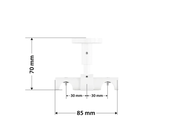 Garniža 19x19mm drážková tyč - 2rady - GABI - čierno biela 5