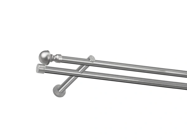 Garniža 19x19mm - drážková tyč - 2rady - BOSTON - satin 1