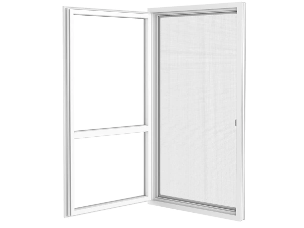 Siete proti hmyzu na DVERE - pántové v ráme SMART - SIVÁ - RAL 9006 - bez priečky 3