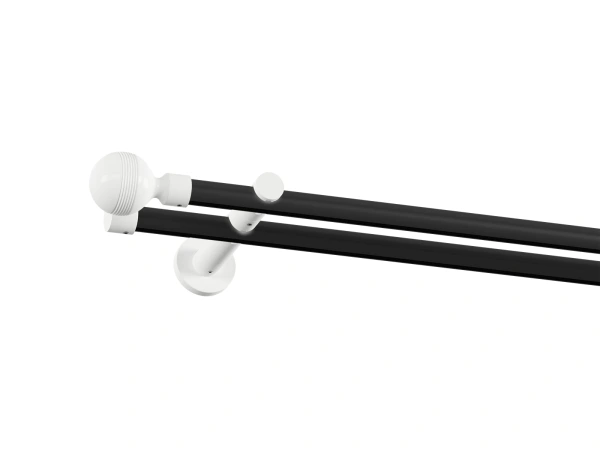 Garniža 19x19mm drážková tyč - 2rady - GABI - čierno biela 1