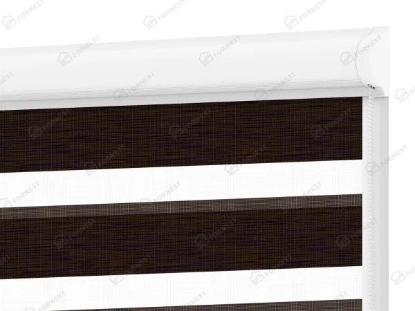 Roleta SWING LITE - deň a noc - látka Maurícius 66 - tmavo hnedá (wenge)