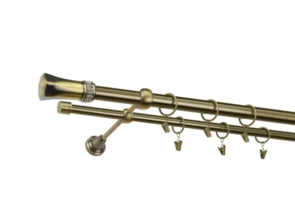 Garniža 25x16mm - 2rady - PLUTON CRYSTAL - antik