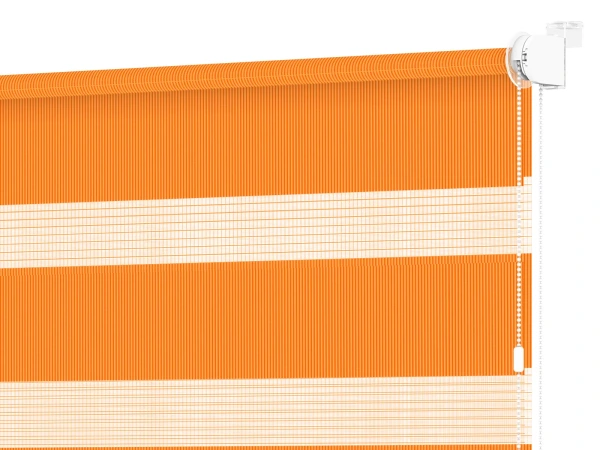 Jaluzele cu role MINI - zi și noapte - material Bahama 1802 - portocaliu