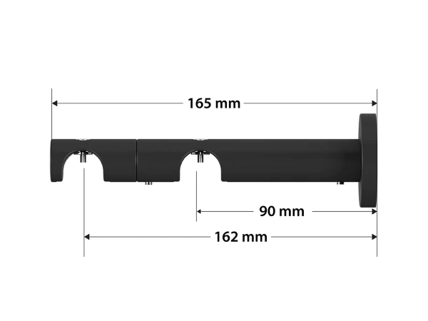 Garniža 19x19mm drážková tyč - 2rady - PARIS - bielo čierna 4