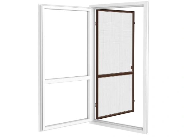 Siete proti hmyzu na DVERE - pántové - TMAVOHNEDÁ - RAL 8019 - s priečkou 4