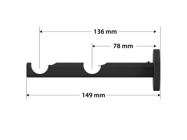 Garniža 19x19mm obyčajná tyč - 2rady - GABI - bielo čierna 3